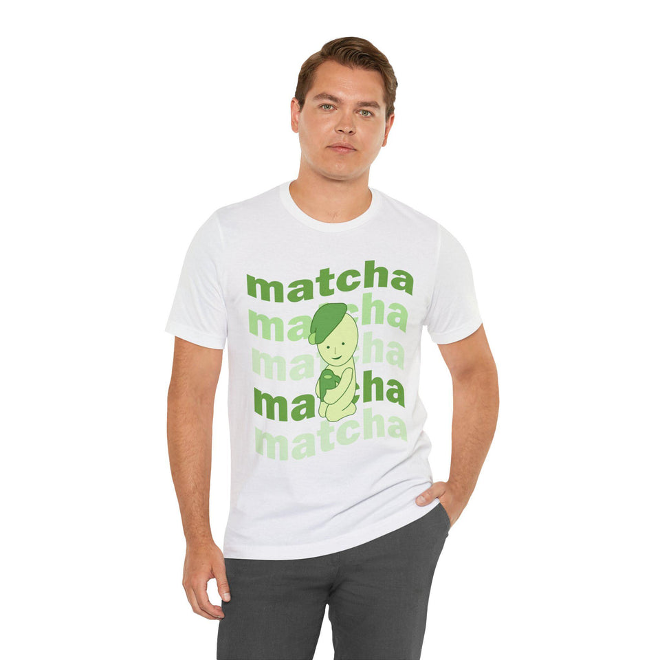 Smiski Matcha Baby Tee: Coquette Cropped Graphic Print