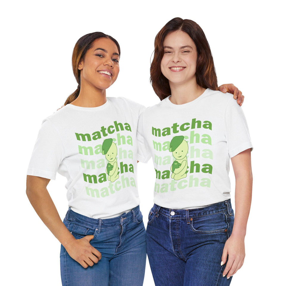 Smiski Matcha Baby Tee: Coquette Cropped Graphic Print