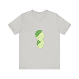 Smiski Graphic Tee: Matcha Green Baby Tee, Street Style Print