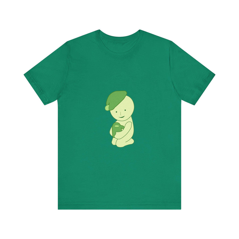 Smiski Graphic Tee: Matcha Green Baby Tee, Street Style Print