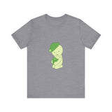 Smiski Graphic Tee: Matcha Green Baby Tee, Street Style Print