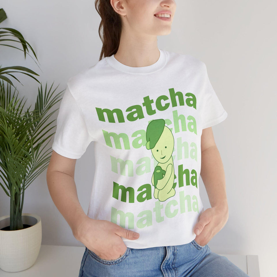 Smiski Matcha Baby Tee: Coquette Cropped Graphic Print