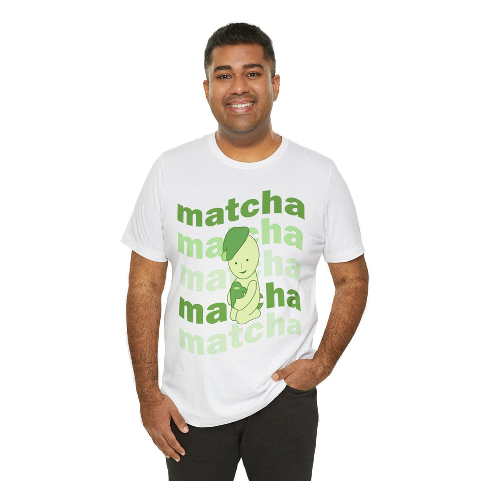 Smiski Matcha Baby Tee: Coquette Cropped Graphic Print