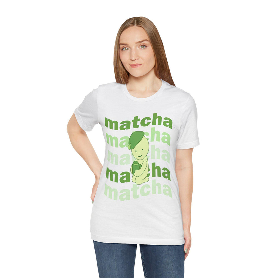 Smiski Matcha Baby Tee: Coquette Cropped Graphic Print
