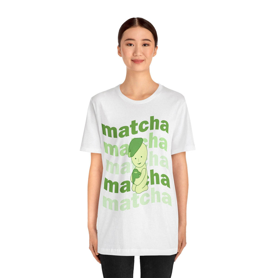 Smiski Matcha Baby Tee: Coquette Cropped Graphic Print