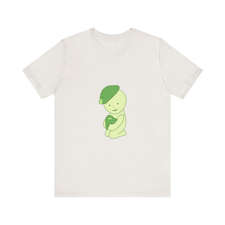 Smiski Graphic Tee: Matcha Green Baby Tee, Street Style Print