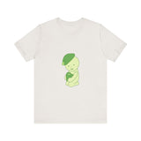 Smiski Graphic Tee: Matcha Green Baby Tee, Street Style Print