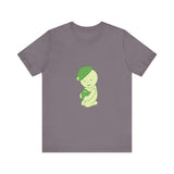 Smiski Graphic Tee: Matcha Green Baby Tee, Street Style Print