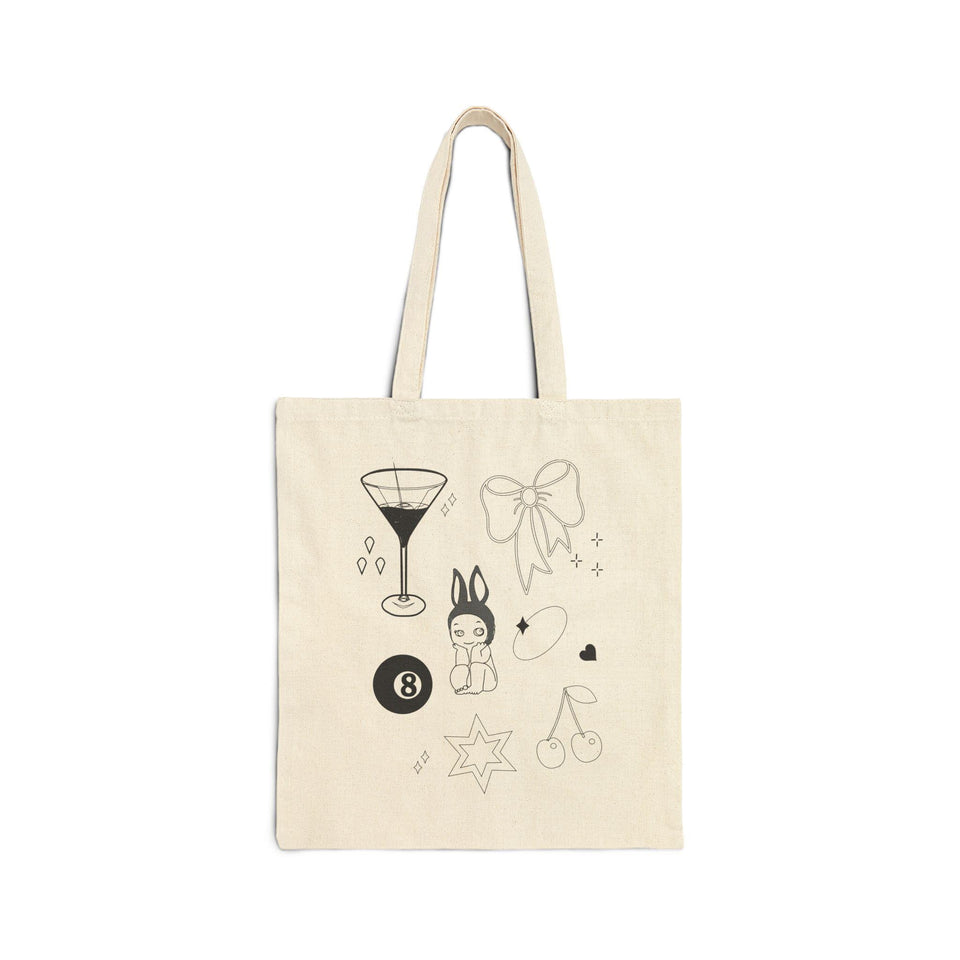 Sonny Angel Cotton Canvas Tote Bag - Cute Angel Design, Reusable Grocery Bag, Eco-Friendly Shopper, Market Tote, Gift for Angel Collectors,