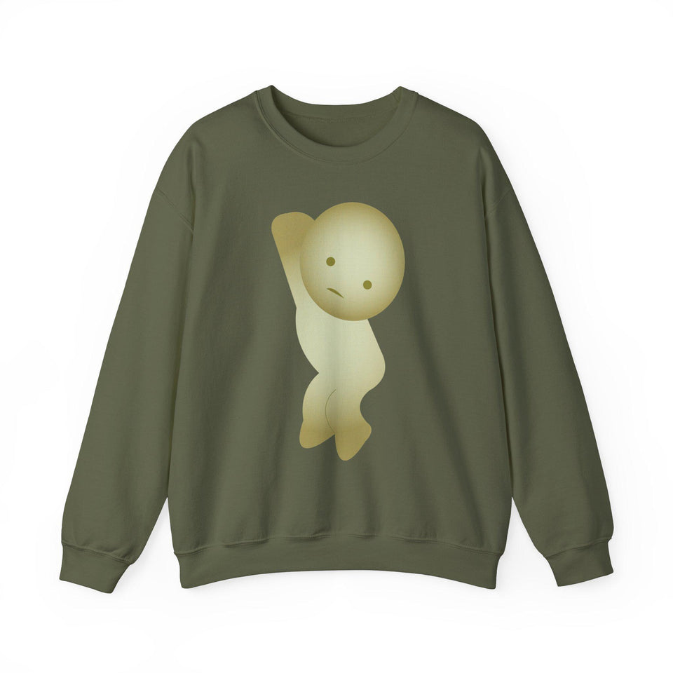 Smiski Sweatshirt, Embroidered Creature Jumper, Cozy Winter Apparel
