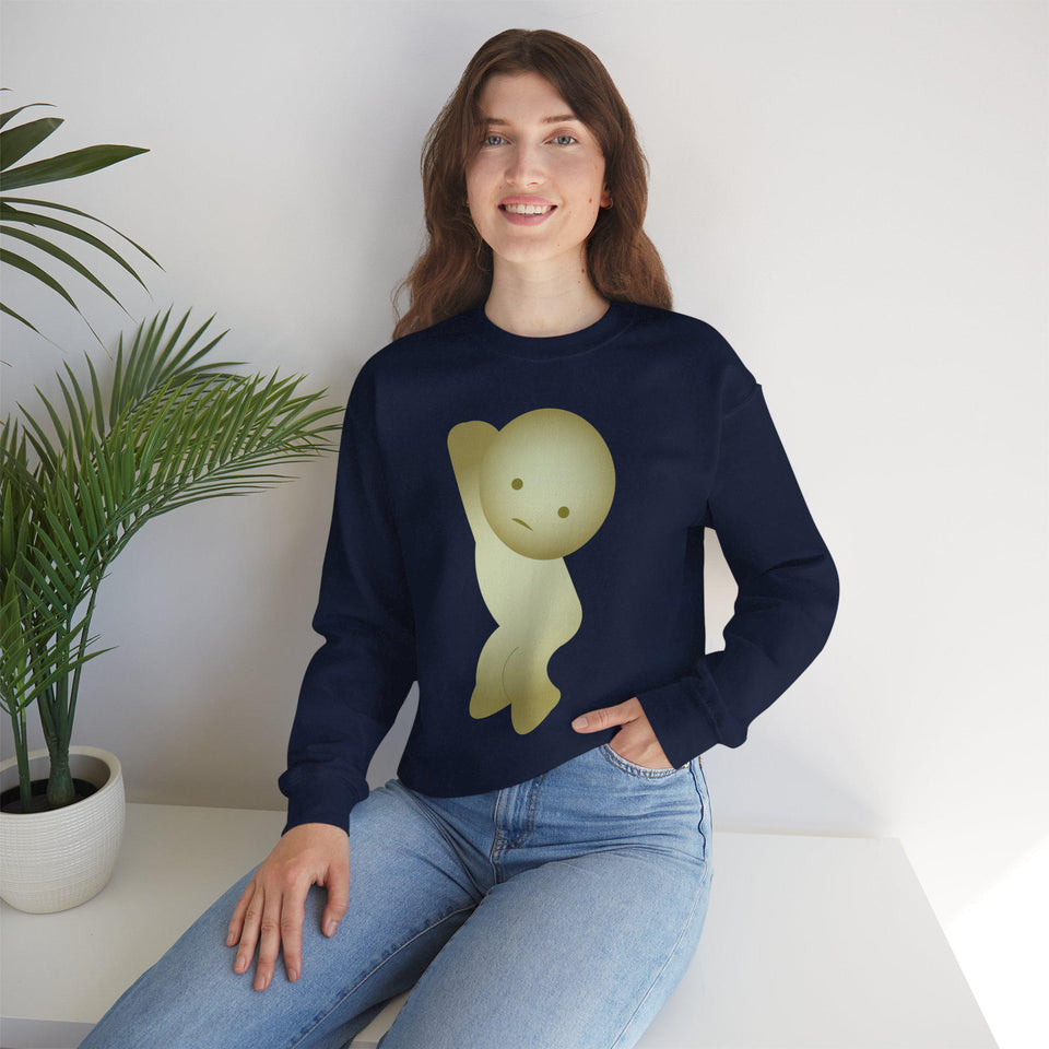 Smiski Sweatshirt, Embroidered Creature Jumper, Cozy Winter Apparel