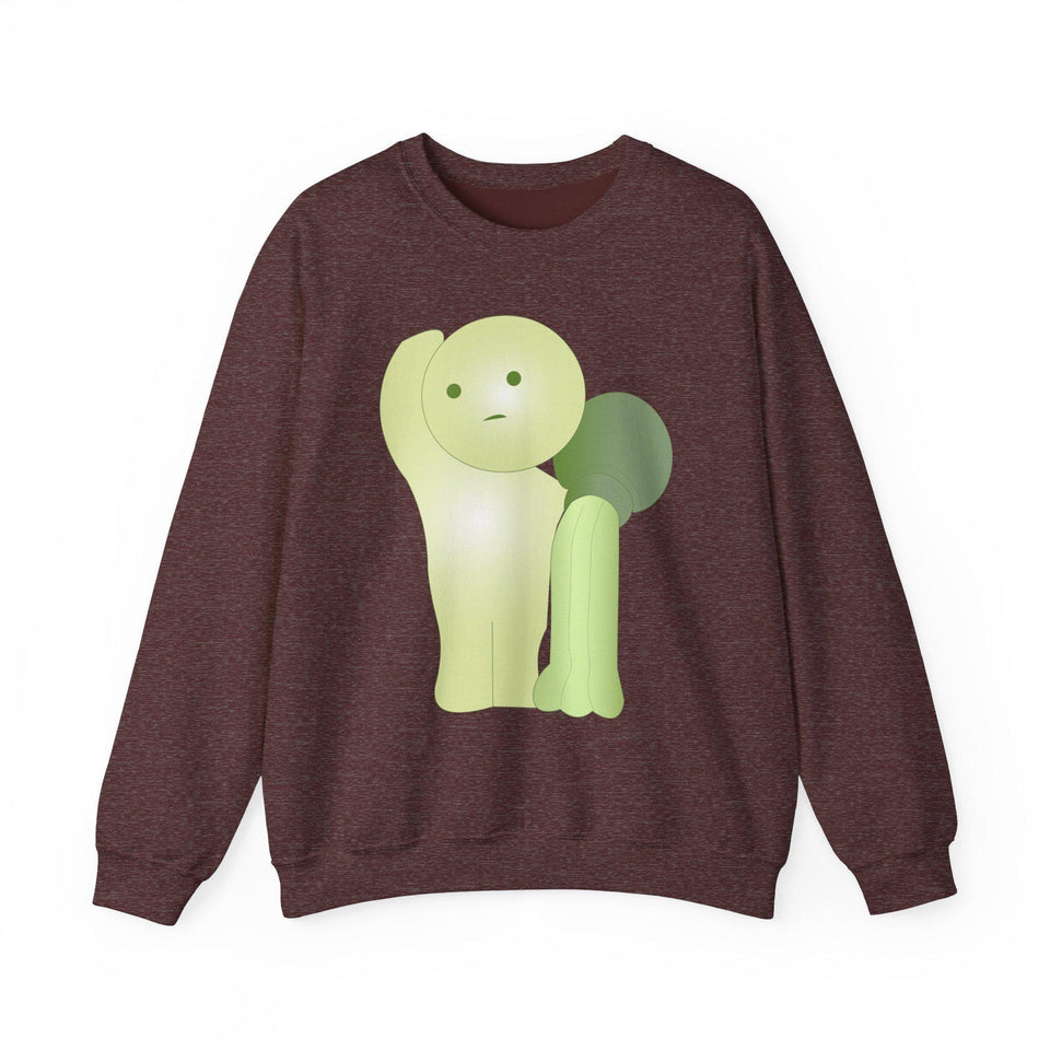 Smiski Embroidered Sweatshirt, Cartoon Pullover