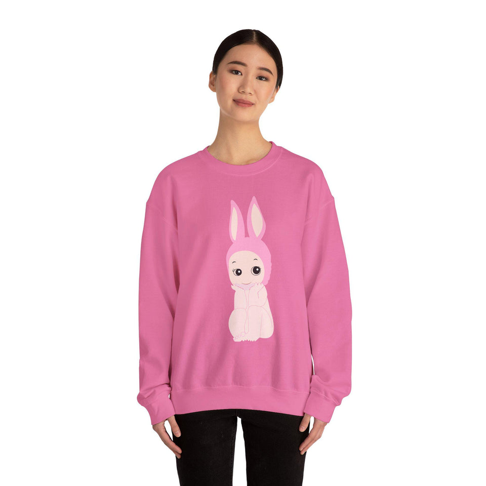 Bunny Girl Sweatshirt, Unisex Cozy Jumper, Rabbit Lover Gift