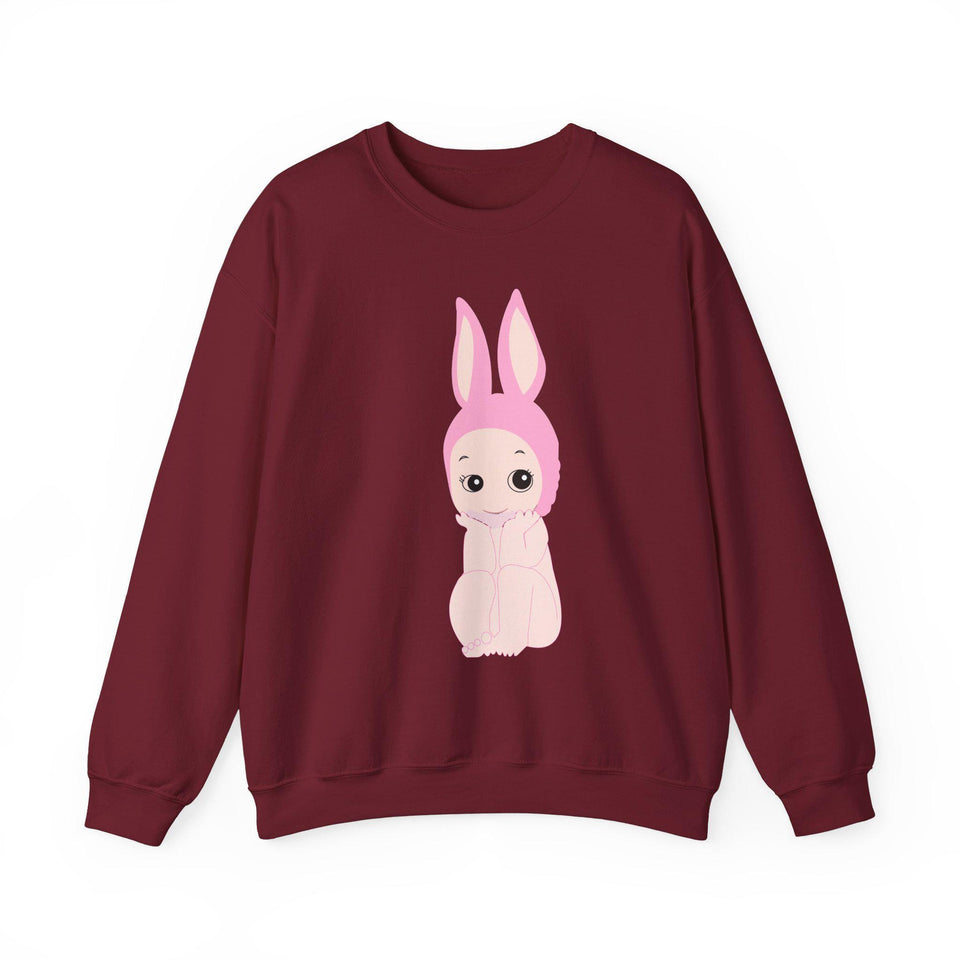 Bunny Girl Sweatshirt, Unisex Cozy Jumper, Rabbit Lover Gift