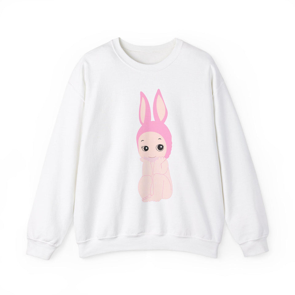 Bunny Girl Sweatshirt, Unisex Cozy Jumper, Rabbit Lover Gift