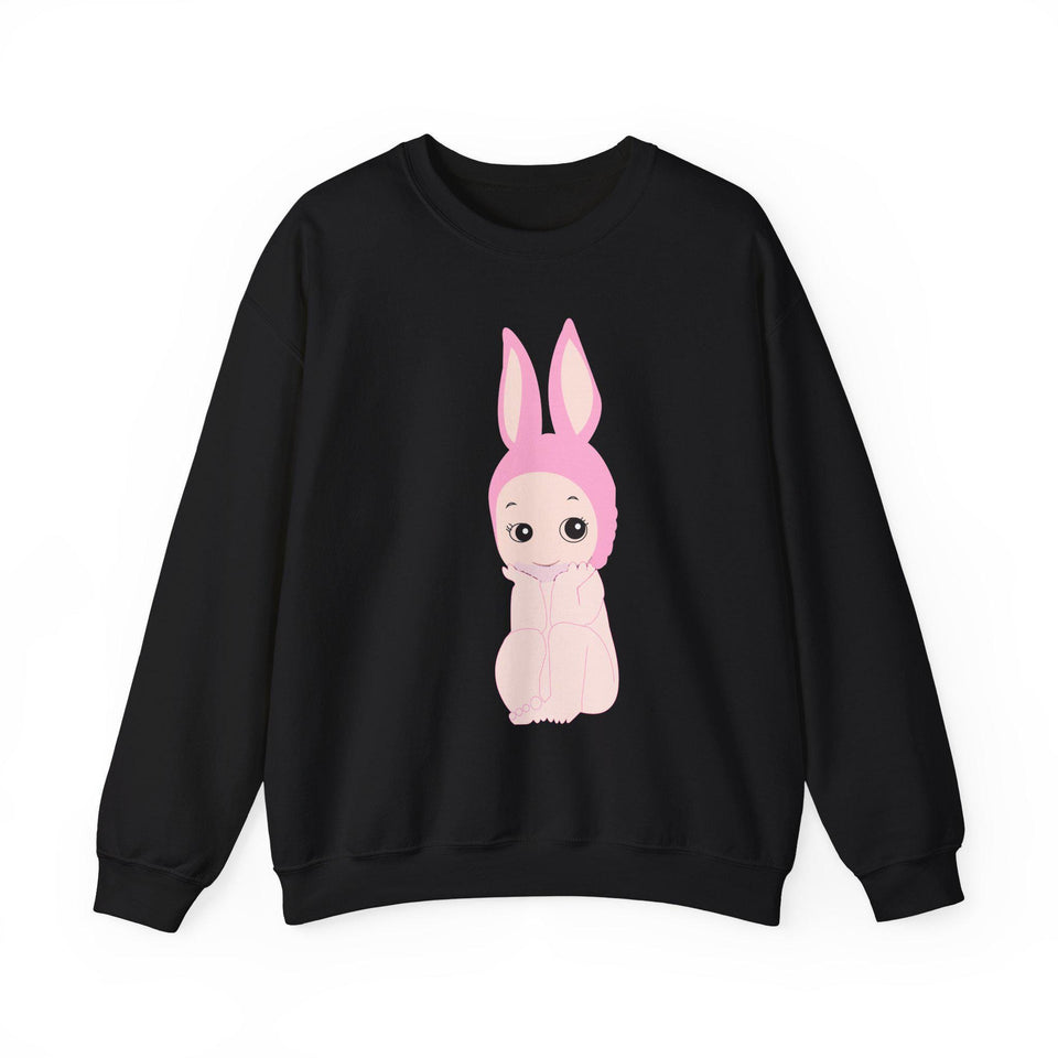 Bunny Girl Sweatshirt, Unisex Cozy Jumper, Rabbit Lover Gift