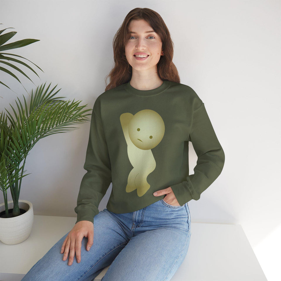 Smiski Sweatshirt, Embroidered Creature Jumper, Cozy Winter Apparel
