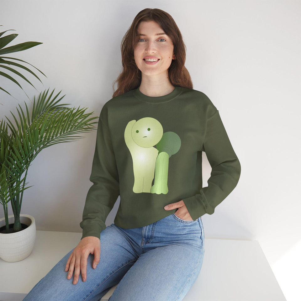 Smiski Embroidered Sweatshirt, Cartoon Pullover