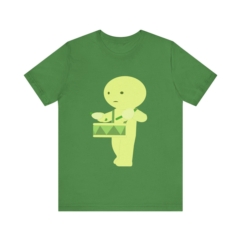 Smiski Drummer T-Shirt, Kawaii Cartoon Unisex Tee
