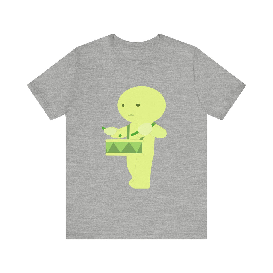 Smiski Drummer T-Shirt, Kawaii Cartoon Unisex Tee