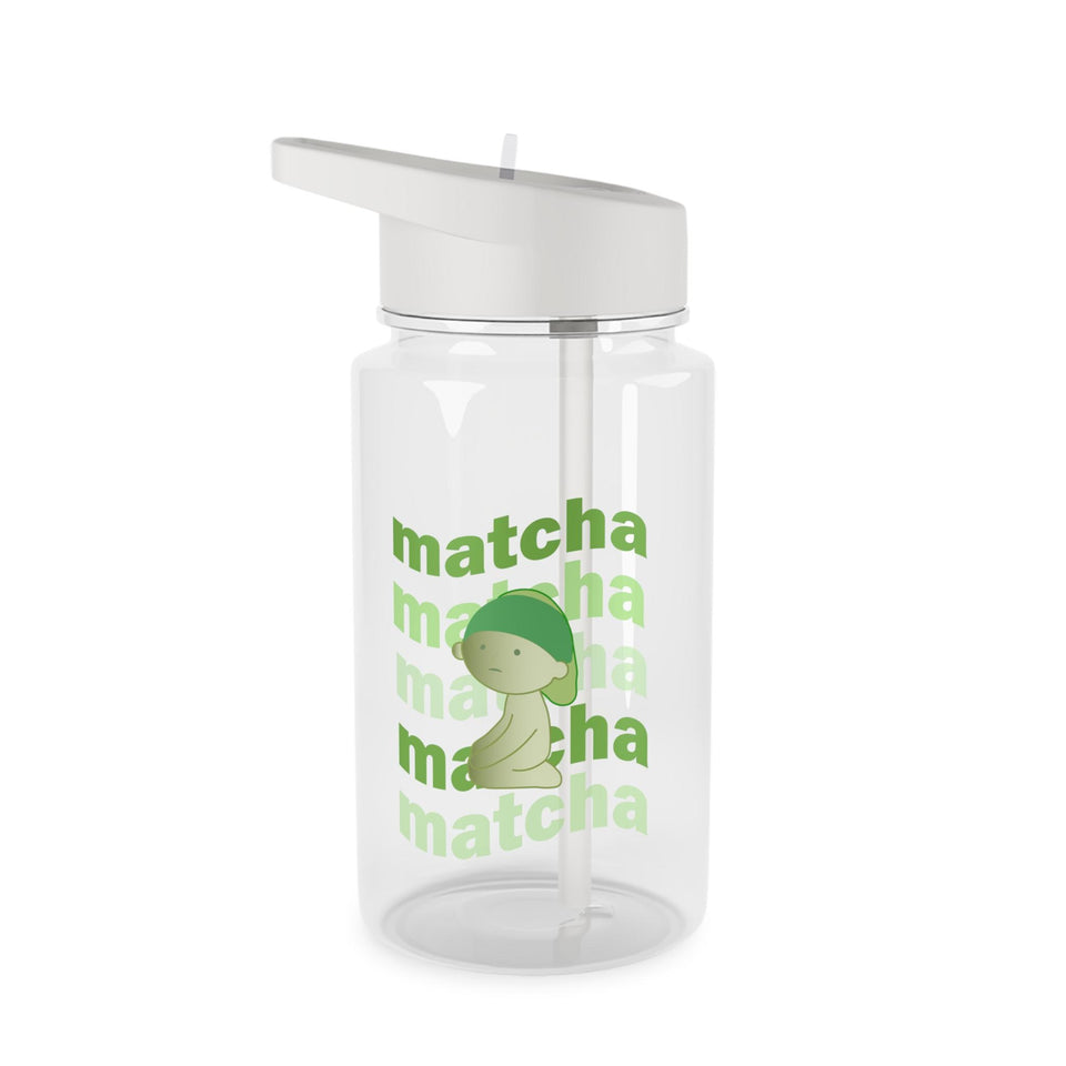 Smiski Tritan Water Bottle, Kawaii Matcha Design, BPA-Free