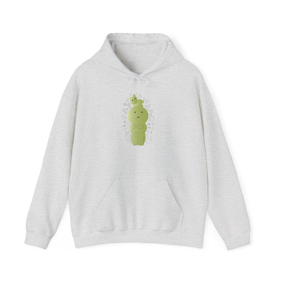 Smiski Design Pullover Hoodie, Creature Graphic