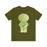 Smiski Reading Book T-Shirt: Kawaii Geeky Graphic Tee