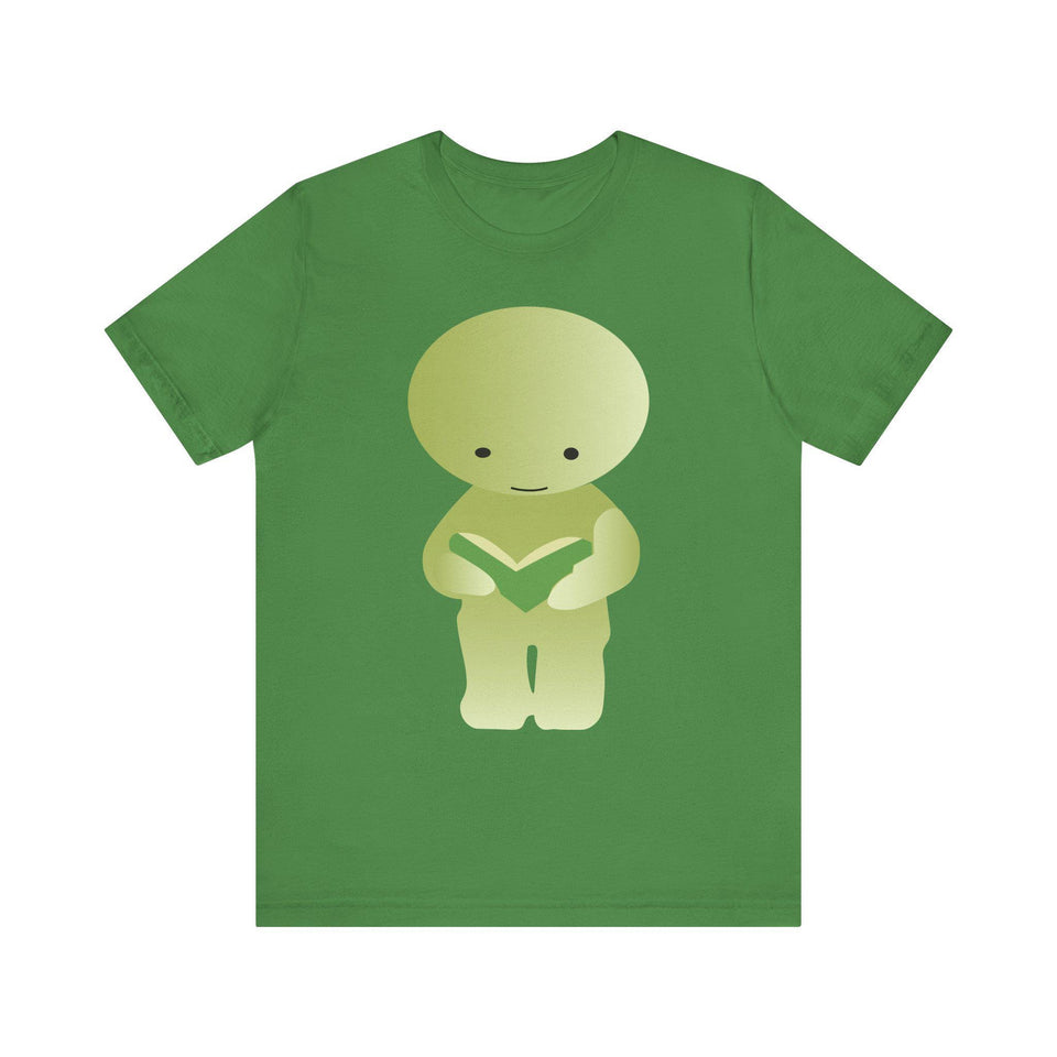 Smiski Reading Book T-Shirt: Kawaii Geeky Graphic Tee