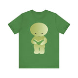 Smiski Reading Book T-Shirt: Kawaii Geeky Graphic Tee