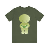 Smiski Reading Book T-Shirt: Kawaii Geeky Graphic Tee
