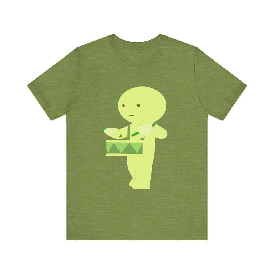 Smiski Drummer T-Shirt, Kawaii Cartoon Unisex Tee