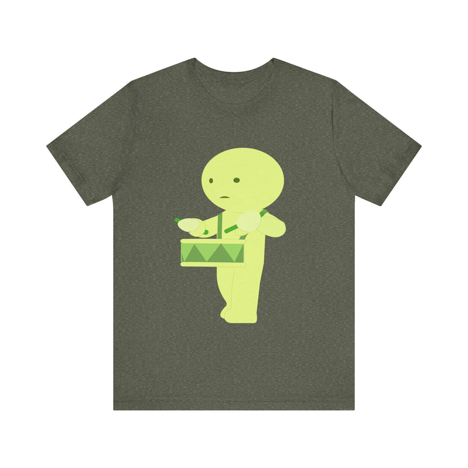 Smiski Drummer T-Shirt, Kawaii Cartoon Unisex Tee