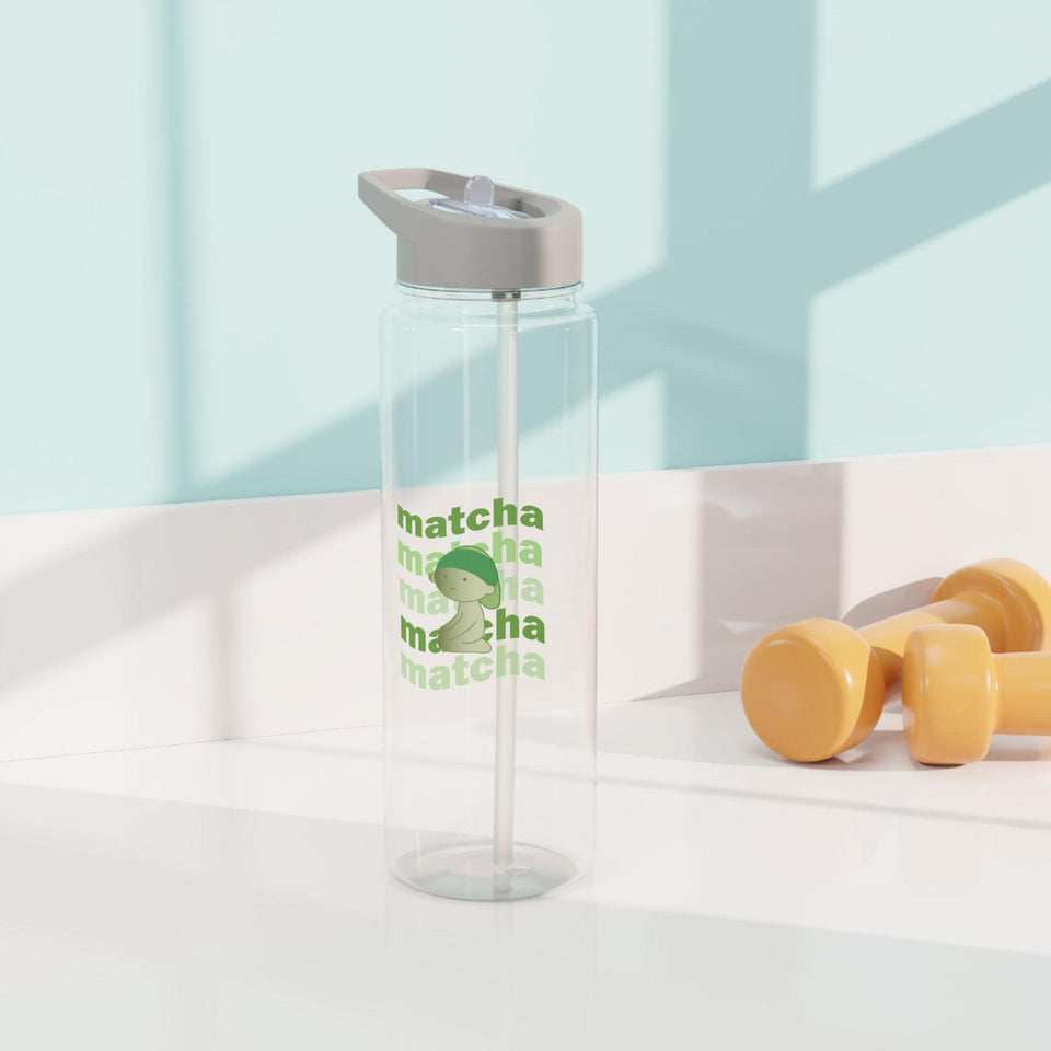 Smiski Tritan Water Bottle, Kawaii Matcha Design, BPA-Free