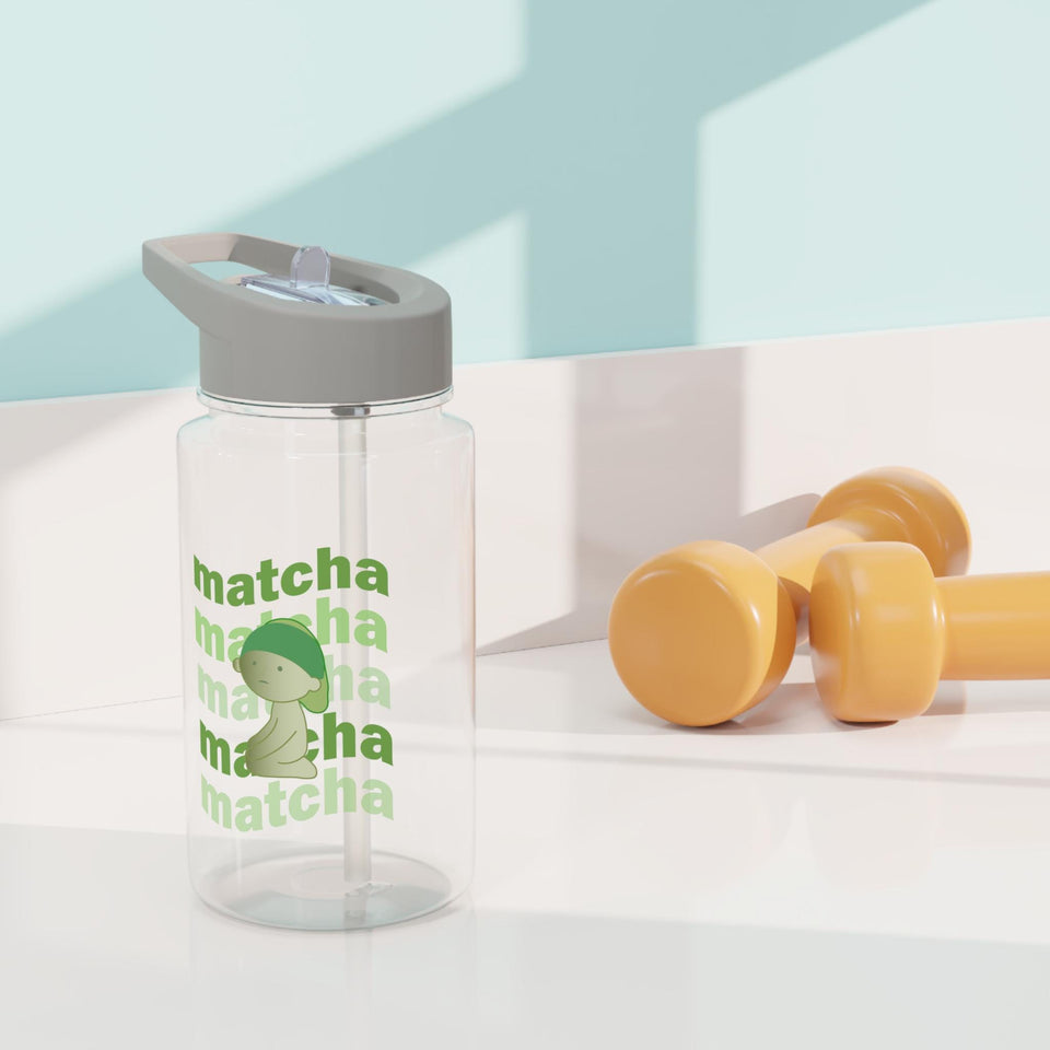 Smiski Tritan Water Bottle, Kawaii Matcha Design, BPA-Free