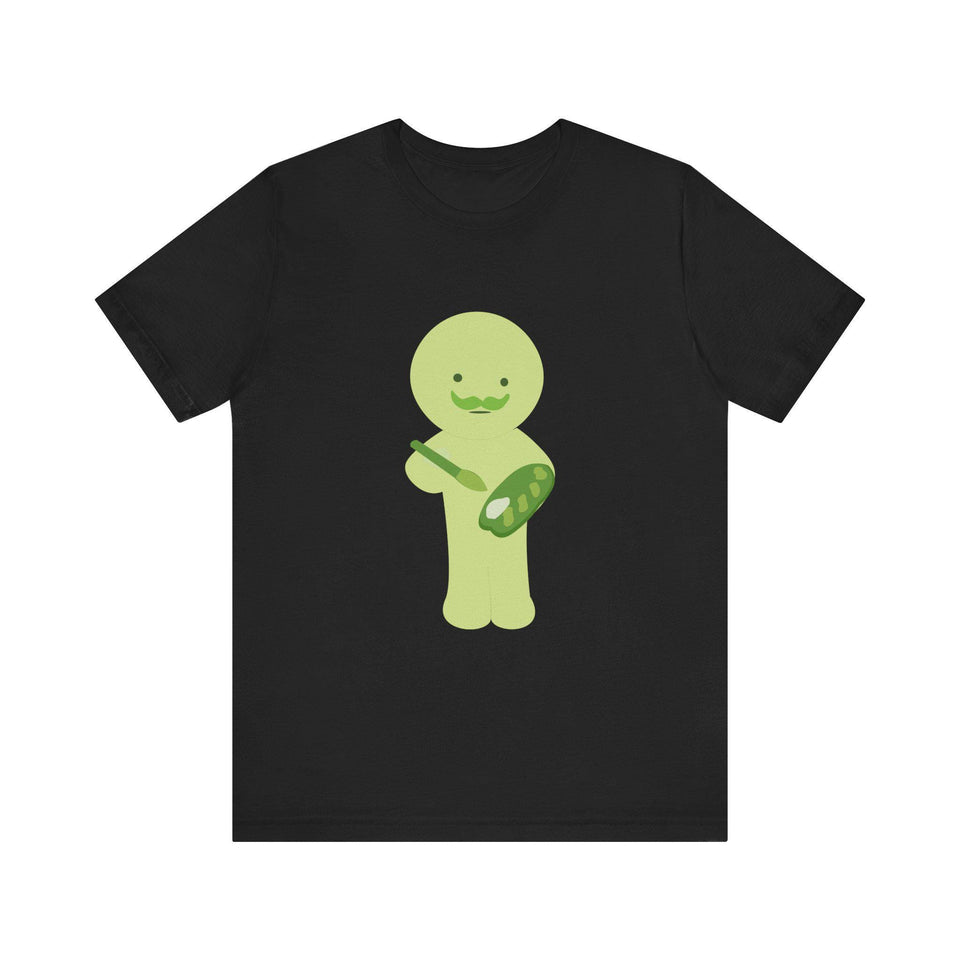 Smiski Painting Tee, Cartoon Character Shirt, Kawaii Apparel
