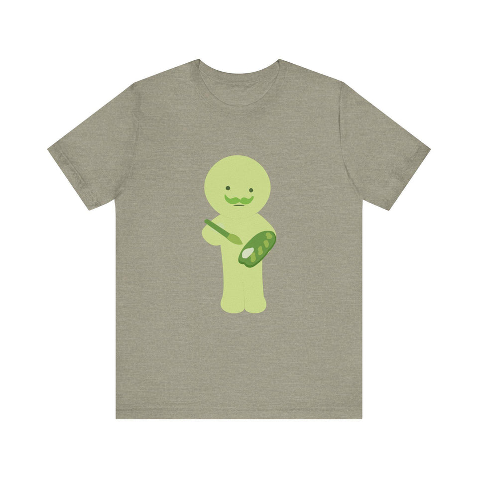 Smiski Painting Tee, Cartoon Character Shirt, Kawaii Apparel