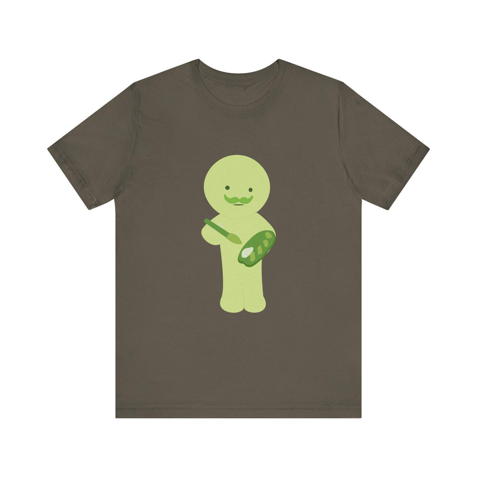 Smiski Painting Tee, Cartoon Character Shirt, Kawaii Apparel