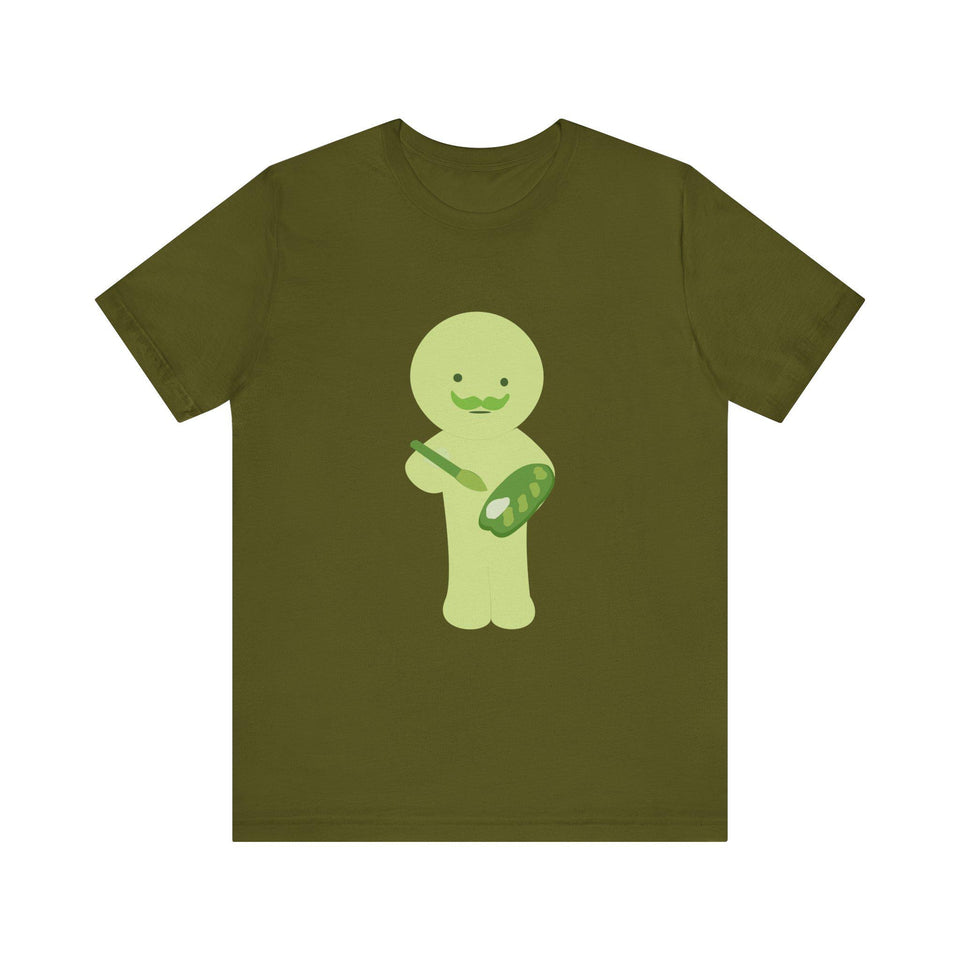 Smiski Painting Tee, Cartoon Character Shirt, Kawaii Apparel
