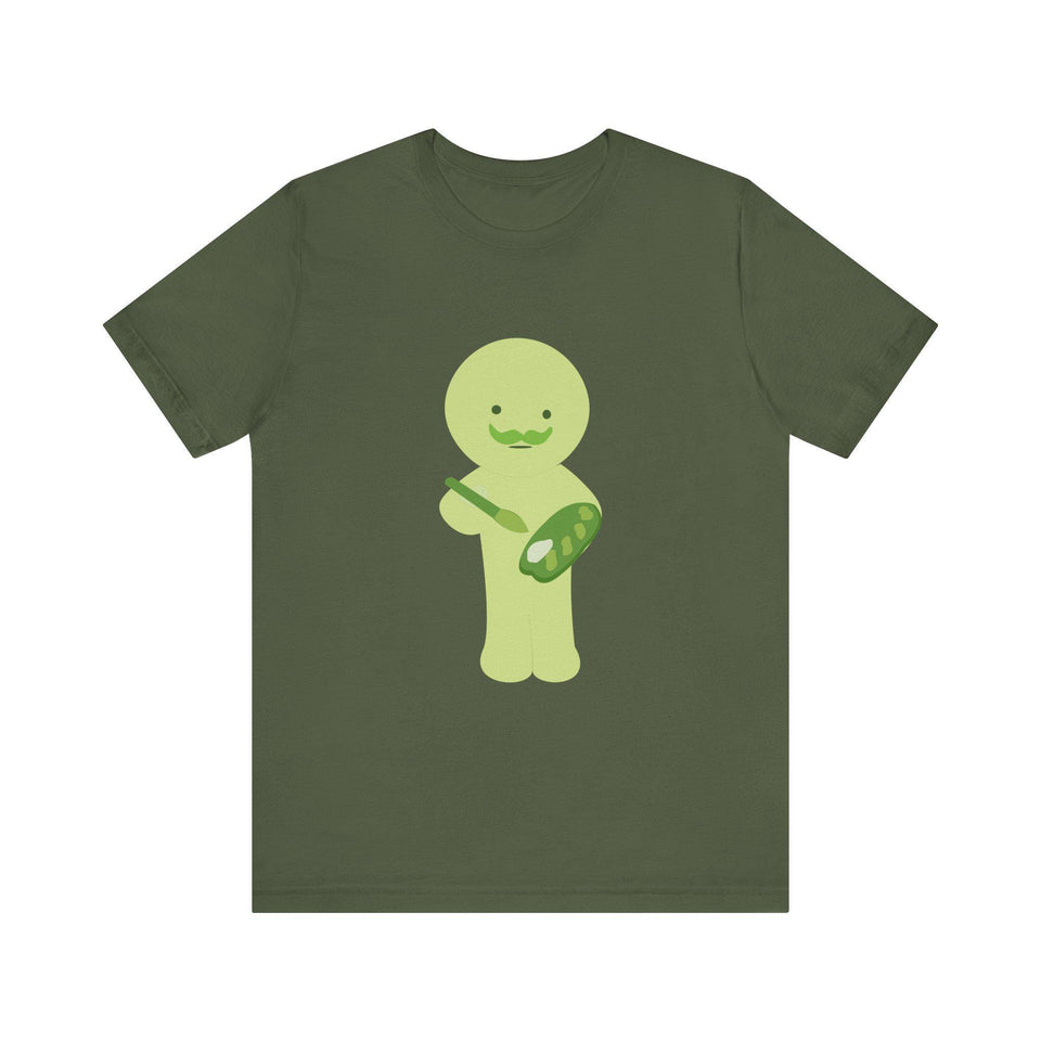 Smiski Painting Tee, Cartoon Character Shirt, Kawaii Apparel