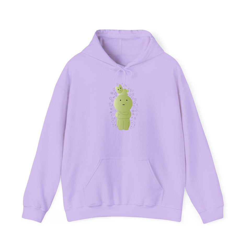 Smiski Design Pullover Hoodie, Creature Graphic