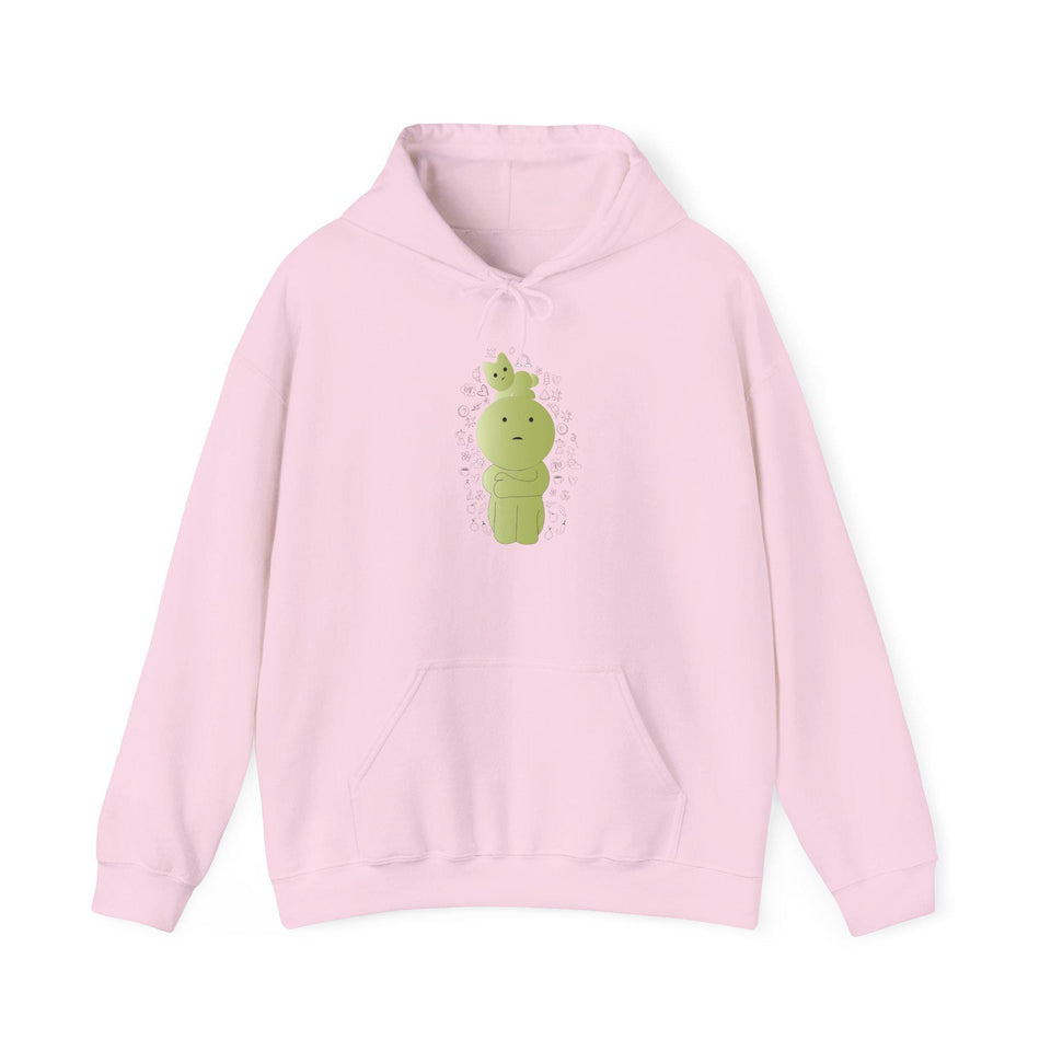 Smiski Design Pullover Hoodie, Creature Graphic