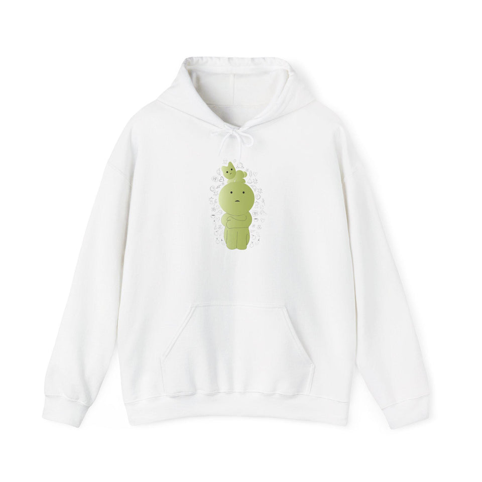 Smiski Design Pullover Hoodie, Creature Graphic