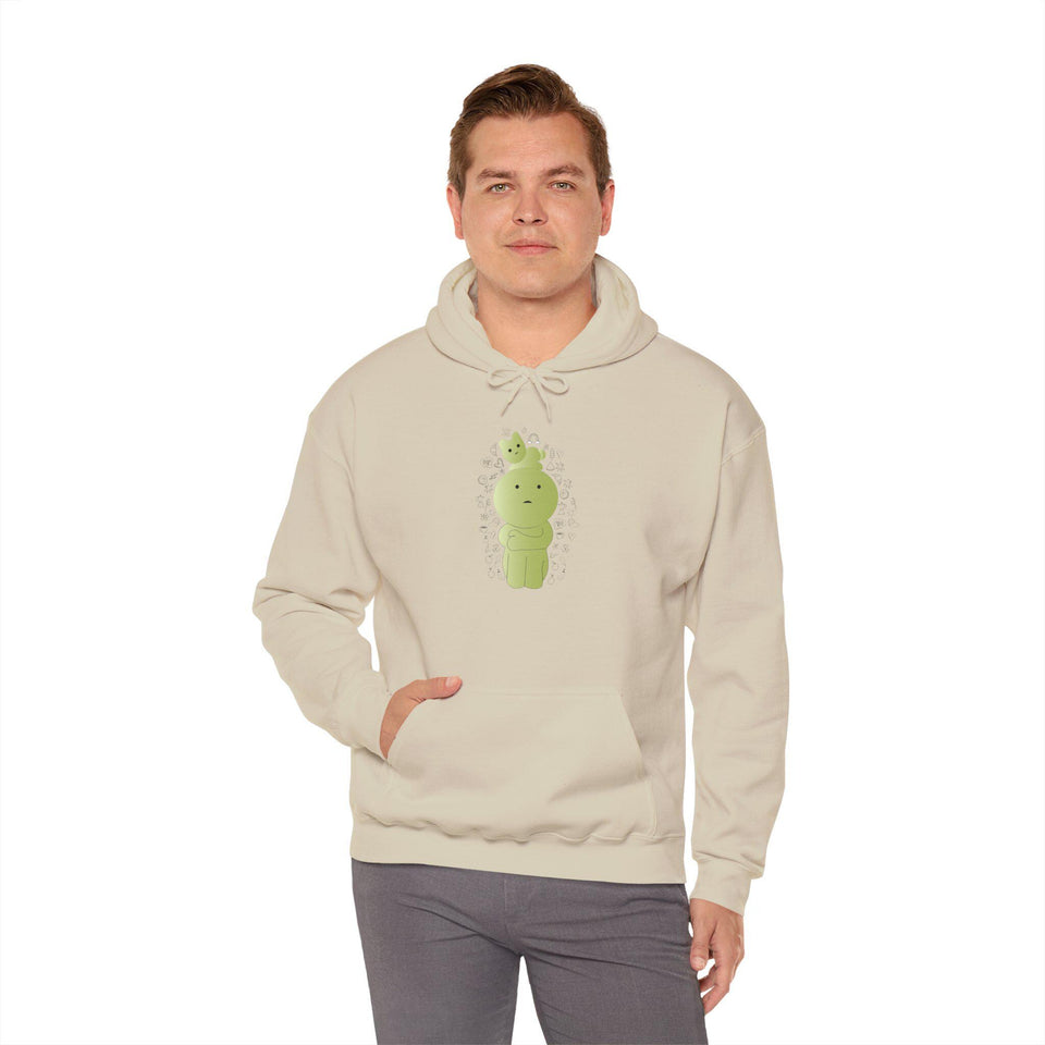 Smiski Design Pullover Hoodie, Creature Graphic