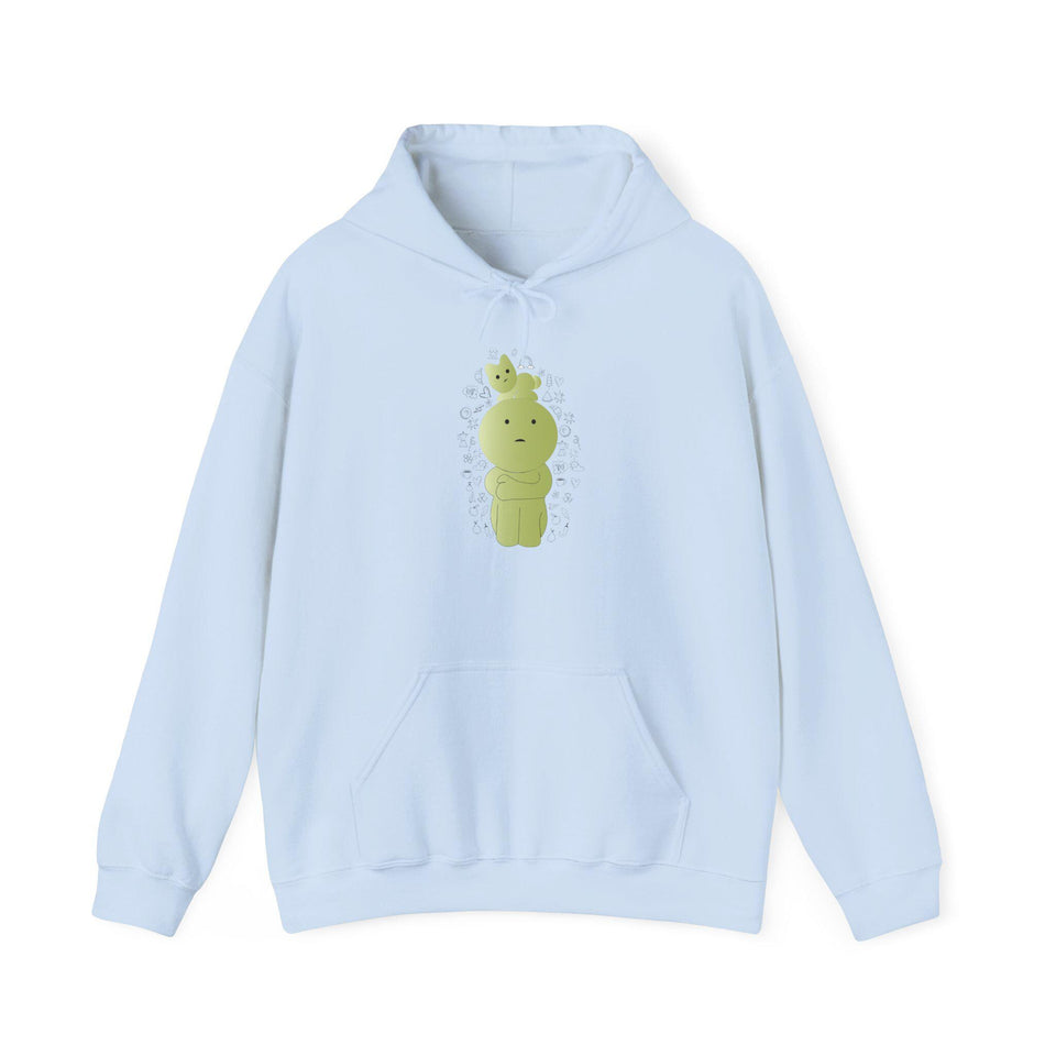 Smiski Design Pullover Hoodie, Creature Graphic