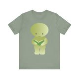 Smiski Reading Book T-Shirt: Kawaii Geeky Graphic Tee