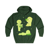 Smiski Zip Up Hoodie, Kawaii Japanese Character Sweatshirt
