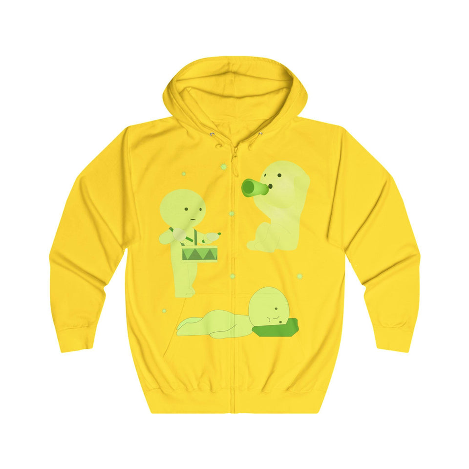 Smiski Zip Up Hoodie, Kawaii Japanese Character Sweatshirt