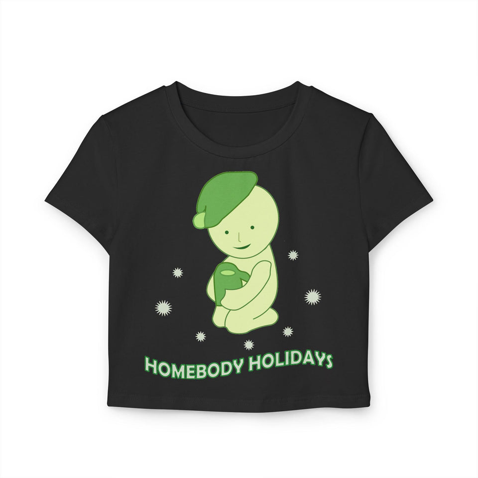 Smiski Baby Tee: Organic Cotton Graphic Print, Kawaii Apparel