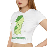Smiski Baby Tee: Organic Cotton Graphic Print, Kawaii Apparel