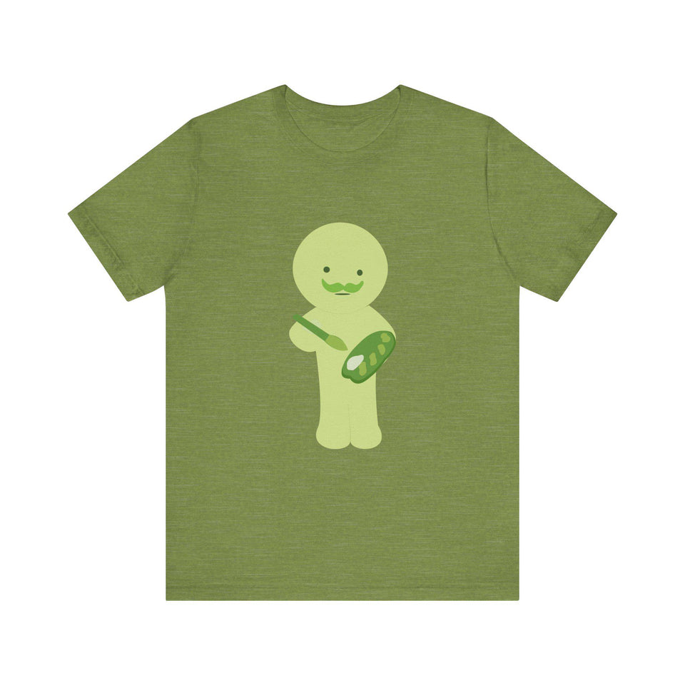 Smiski Painting Tee, Cartoon Character Shirt, Kawaii Apparel